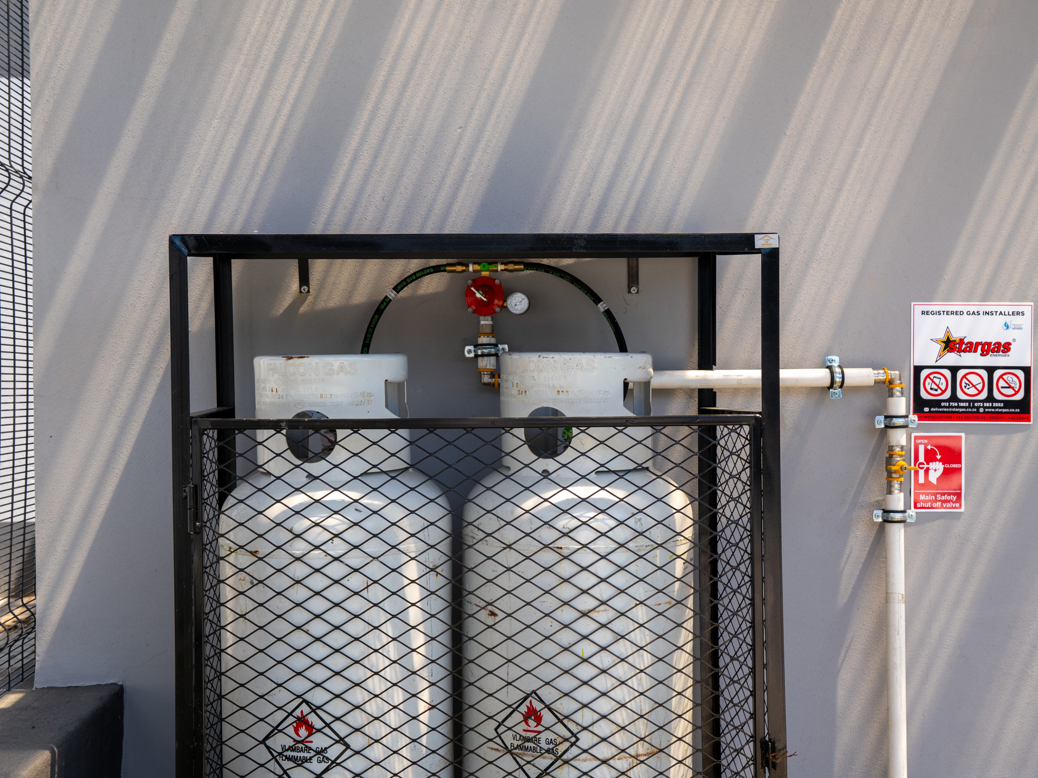 Domestic gas installation