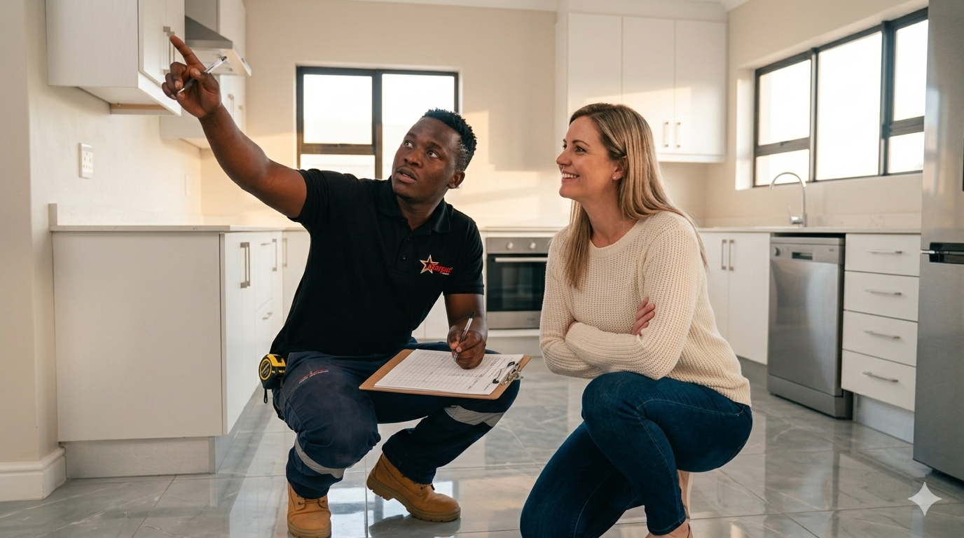 Technician conducting site survey