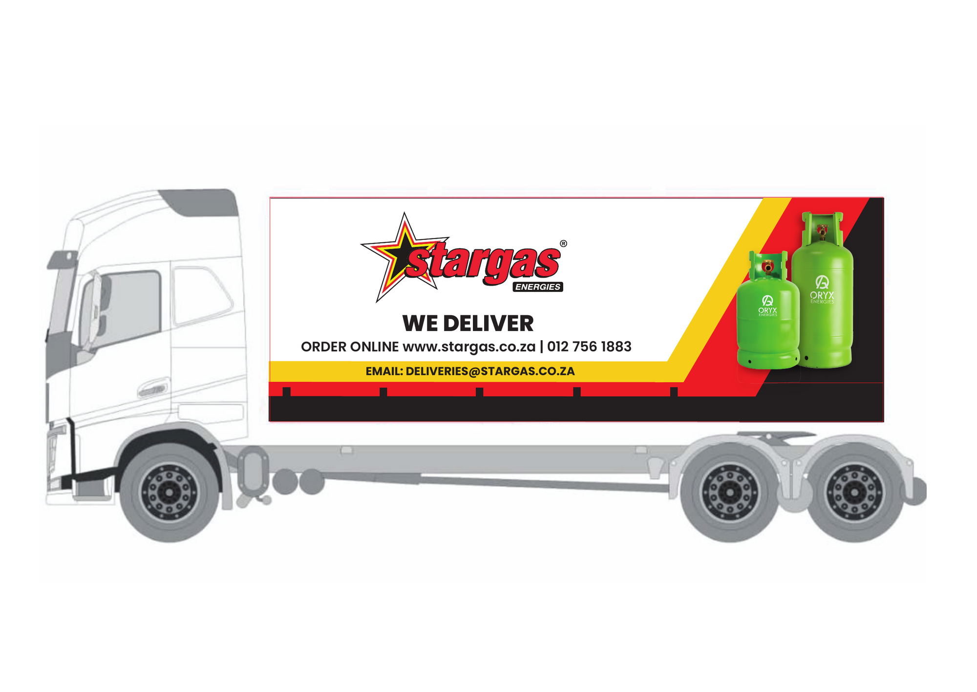 Stargas branded delivery truck, We Deliver